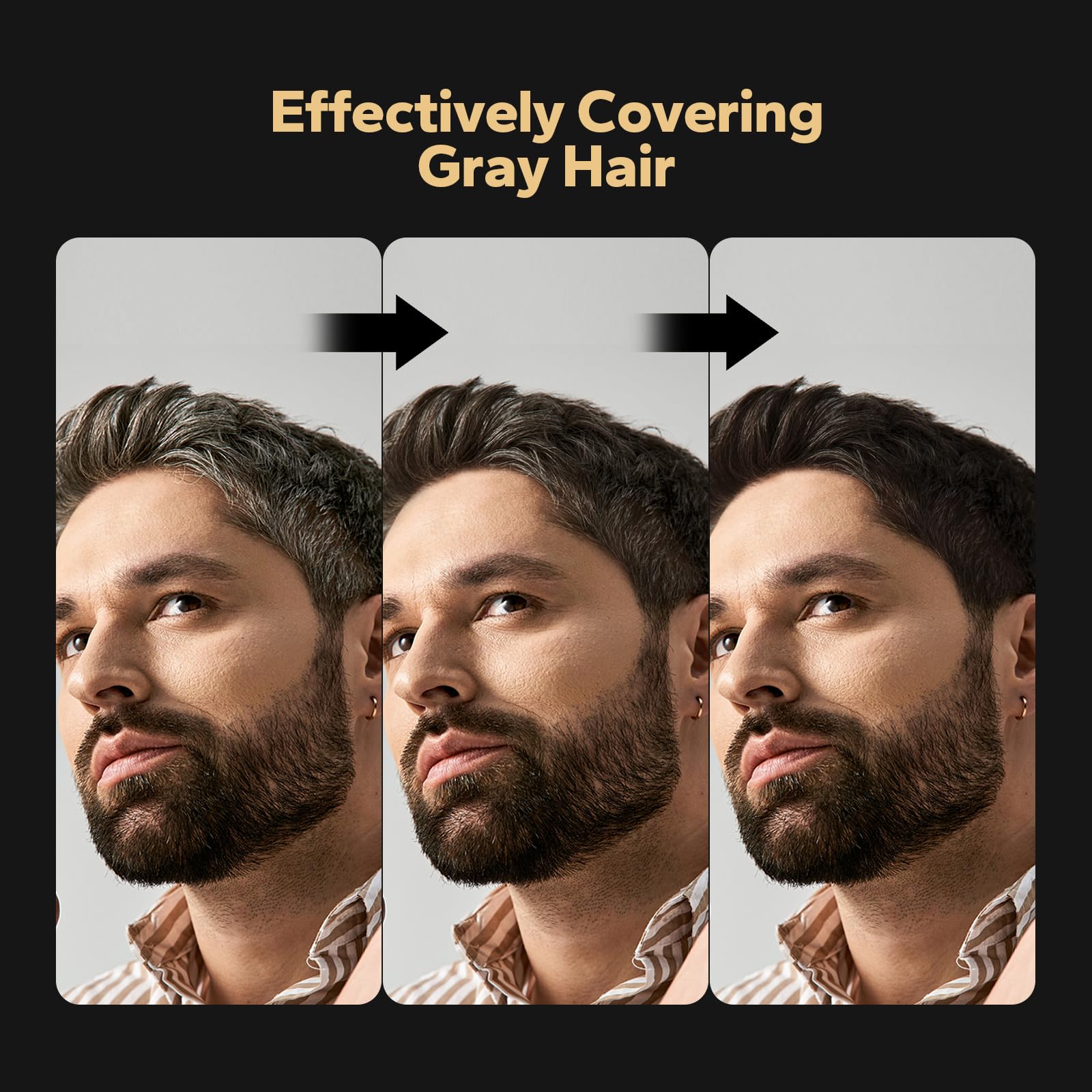 HyperHair Black Hair Dye Shampoo, Shampoo for Color Treated Hair, Hair Dye Shampoo 3 In 1, Black Hair Dye, Shampoo for Gray Hair for Women & Men, Long Lasting & Coverage